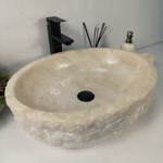 Каменная раковина из оникса Erozy White EO-04273 (53*43*16) 0213 из натурального камня