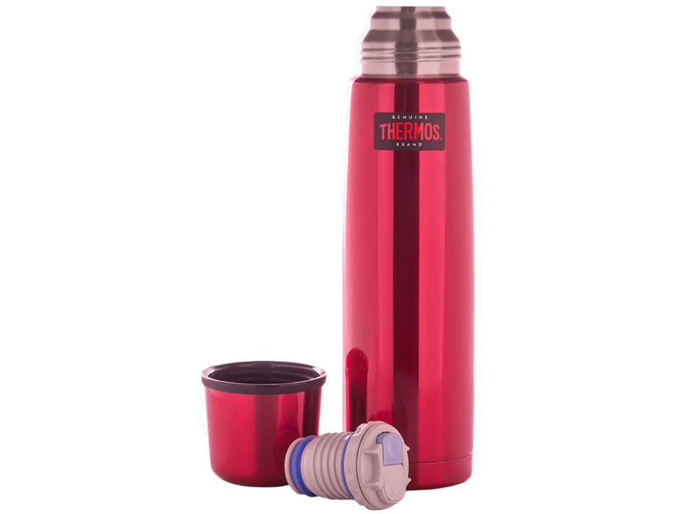 Термос для напитков THERMOS FBB-500 Red 0.5L, нержавеющая сталь, клапан, крышка-чашка, красный