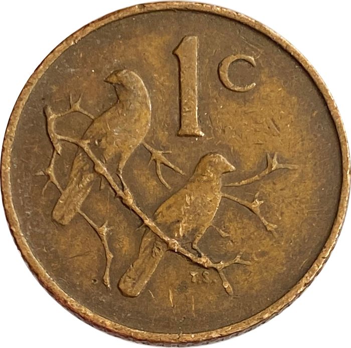 1 цента 1966 ЮАР (Надпись на языке африкаанс - "SUID-AFRIKA") 