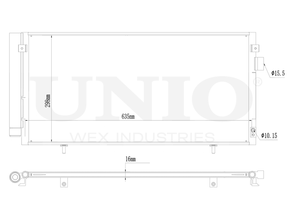 Радиатор кондиционера UNIO RAD-30028