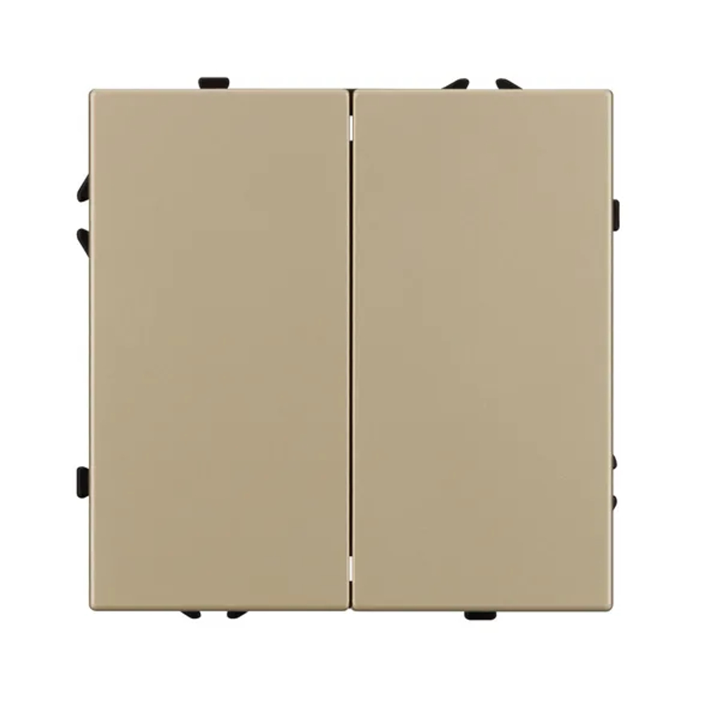 Механизм выключателя двухклавишный непроходной SWT-NOBE-MK02-SFPL-GD (230V, 10A) (Arlight, -) 054253