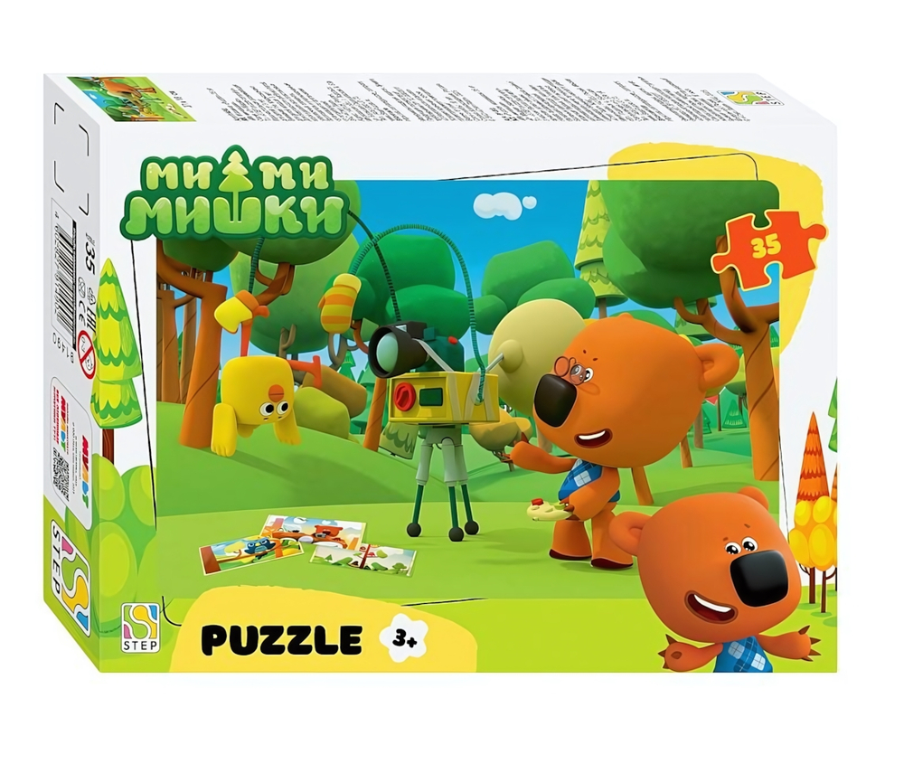 Пазл 35эл. "Ми-ми-мишки" (0+ Медиа) (Степ пазл)
