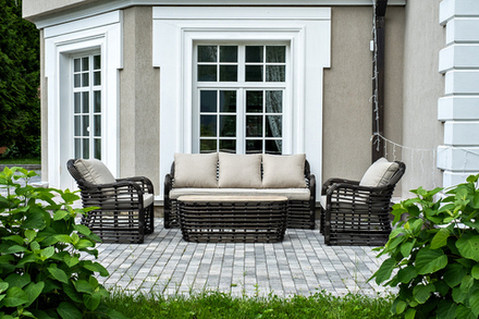 "Ницца" лаунж-зона из искусственного ротанга, цвет бронзовый