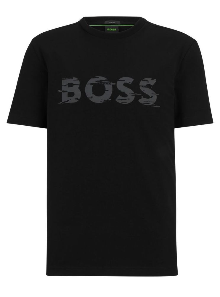 Футболка мужская теннисная BOSS x Matteo Berrettini Graphic Logo Print T-Shirt - black