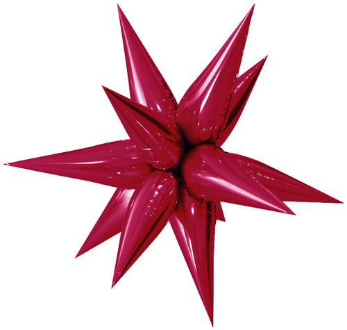 Звезда 26" составная 12 лучиков Бургундия Fl