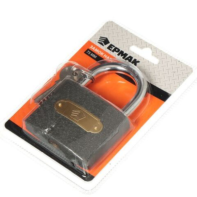 Замок навесной Ермак, 468-015, цилиндровый, 75 мм, 3 кл