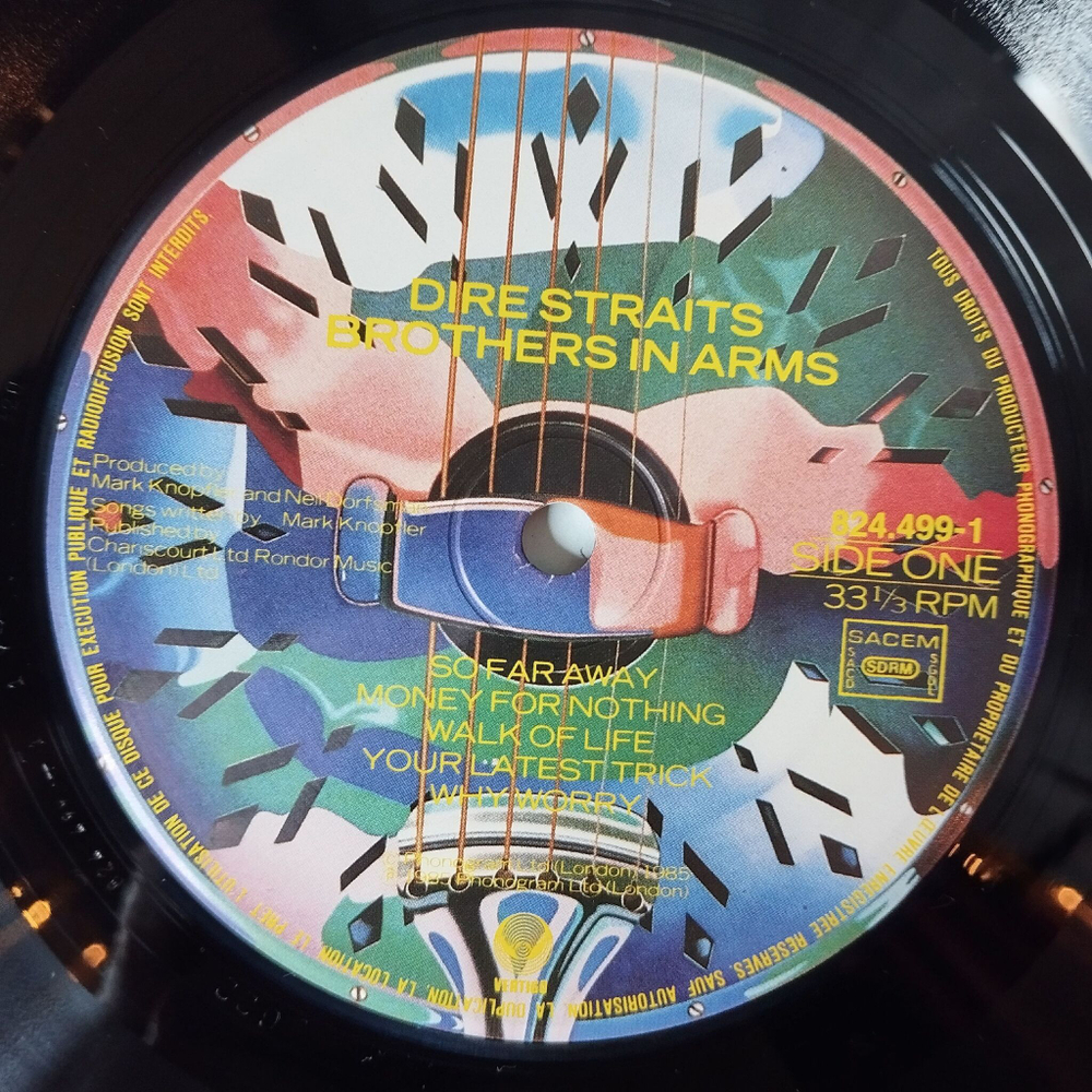 Винтажная виниловая пластинка LP Dire Straits Brothers In Arms (France 1985)