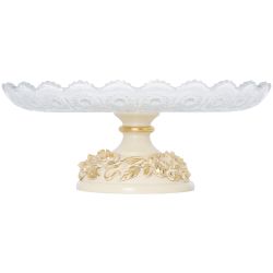 Фруктовница Лето Айвори со стеклянной чашей