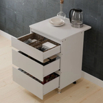 Кухня Севилья 280 см со столешницей (10 модулей) / белый ЛДСП, массив дуба