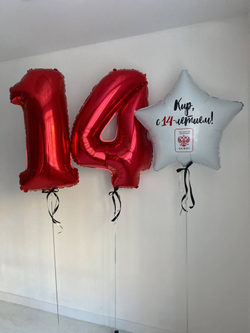 Шары сыну на 14 лет, цифры 14 Паспорт №3859
