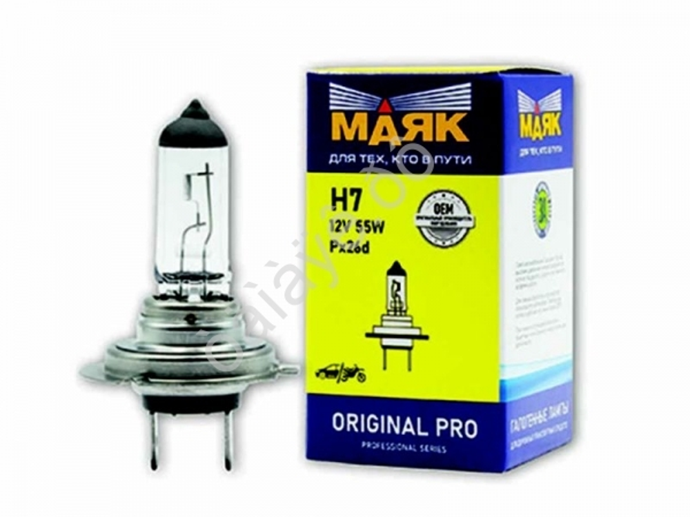 Автолампа H7 12V 55W МАЯК ORIGINAL PRO шт Р*26d/10  (a02720)