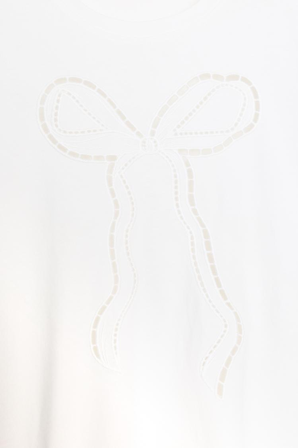 ZARA ФУТБОЛКА С БАНТОМ СПЕРЕДИ, БЕЛЫЙ