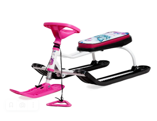 Снегокат ТС2+/Б Тимка спорт 2+ с бабочками (белый каркас)