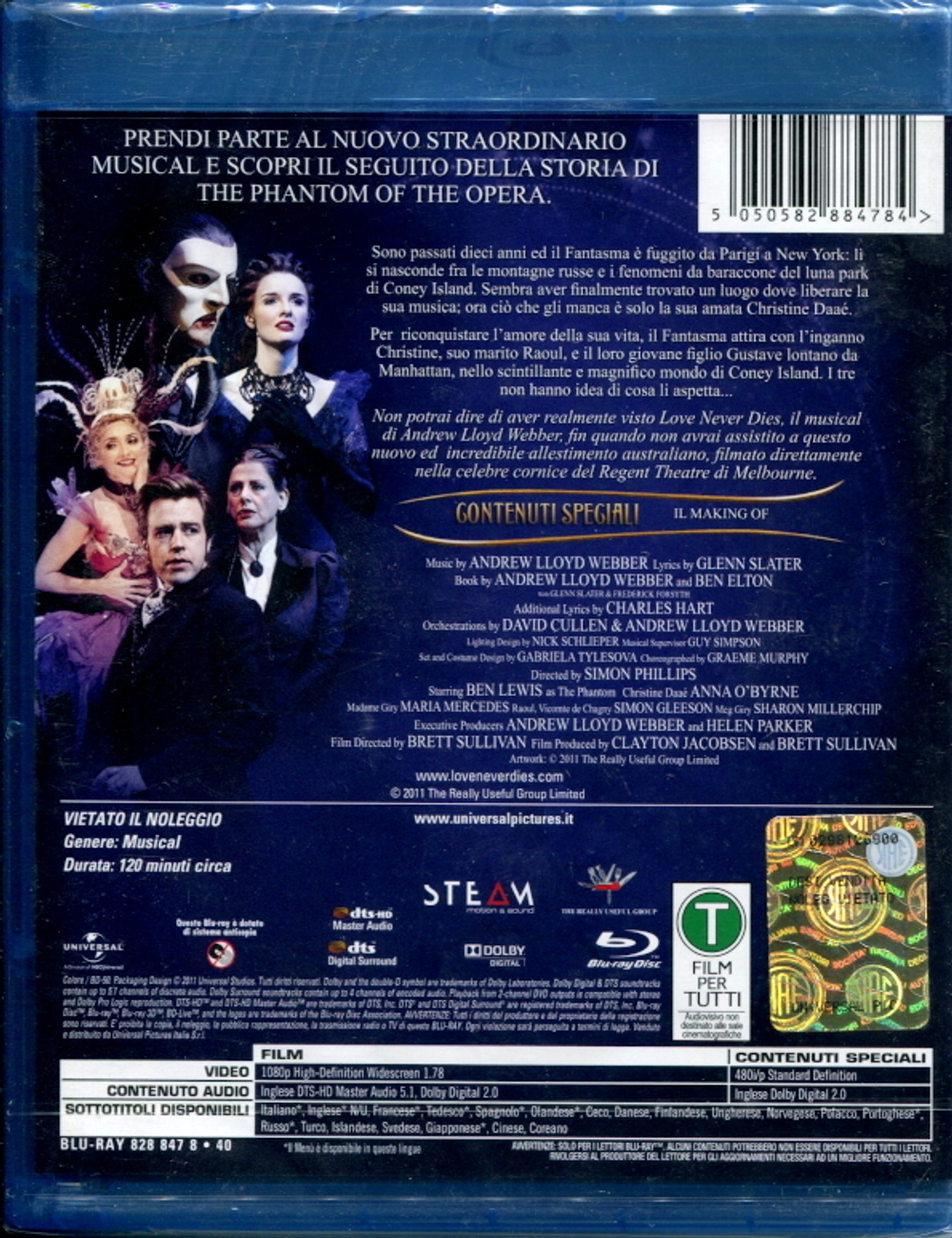 Andrew Lloyd Webber / Love Never Dies (Blu-ray)