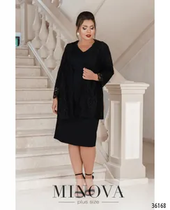 Платье 389-1-черный Minova