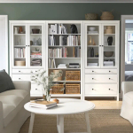 Шкаф со стеклянными дверцами - IKEA HEMNES/ХЕМНЭС  ИКЕА, 270x197х37 см, белый