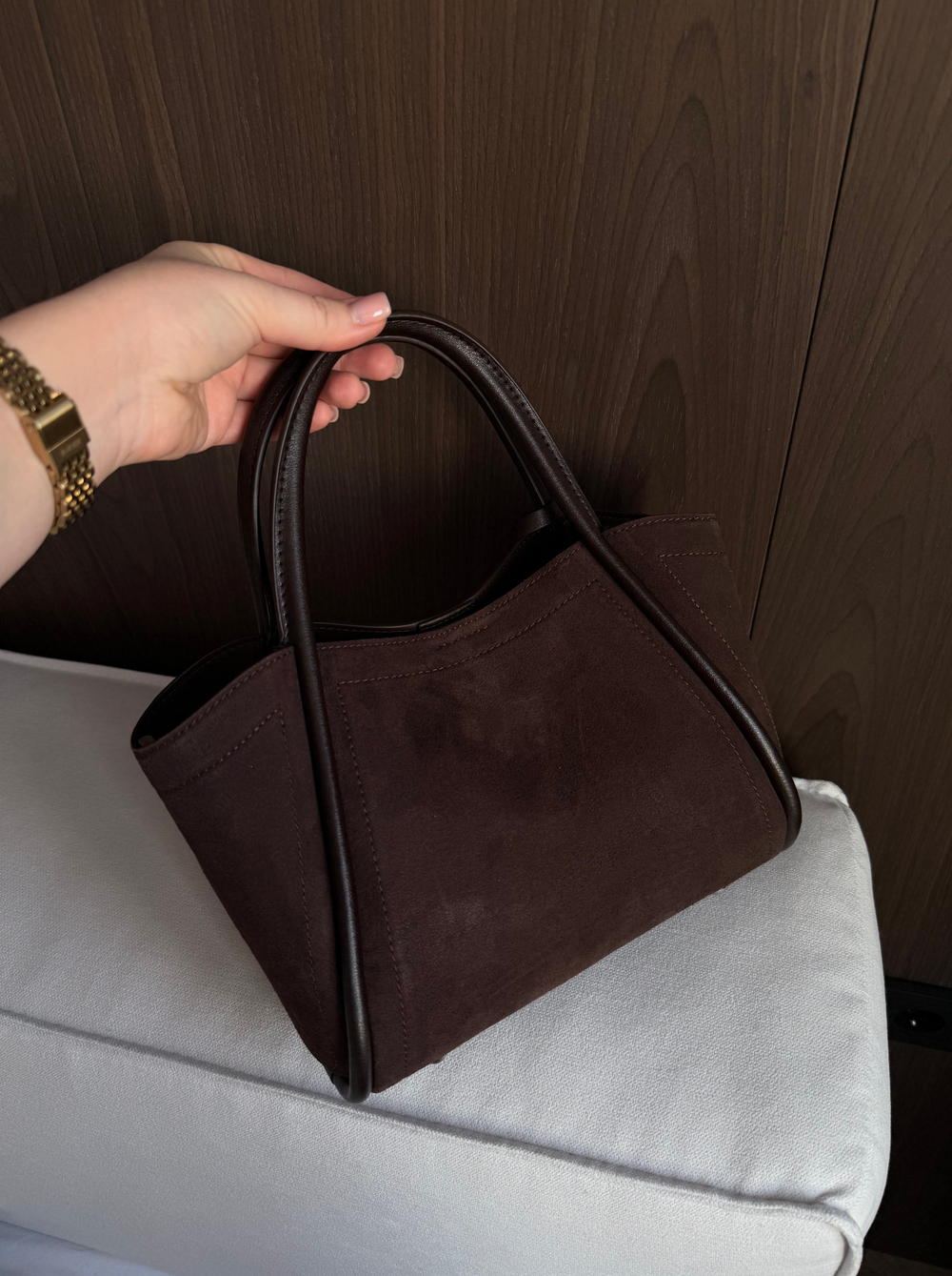 Сумка из натуральной замши