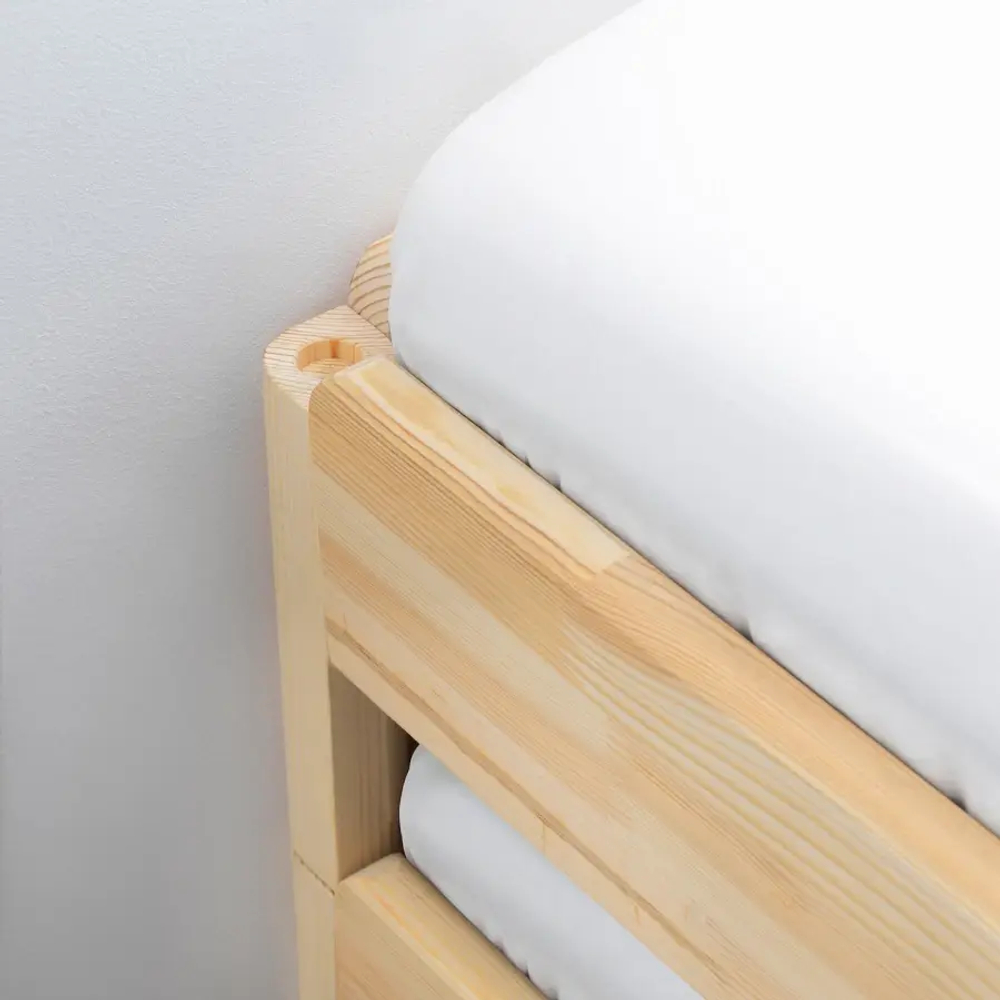 Складная кровать с 2 матрасами - IKEA UTÅKER/UTAKER, 200х80 см, матрас жесткий, сосна, УТОКЕР ИКЕА