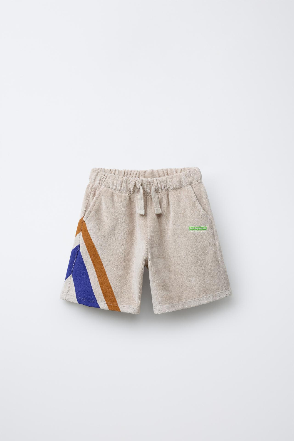 ZARA ШОРТЫ-БЕРМУДЫ ИЗ МАХРОВОЙ ТКАНИ BOBBY SMALL ©, БЕЖЕВЫЙ