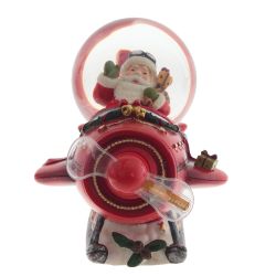 GAEM Фигурка декор в стекл шаре "Дед Мороз" (движ с подсвет, ААх2 н/п), D 8 см, L15 W12 H14 см
