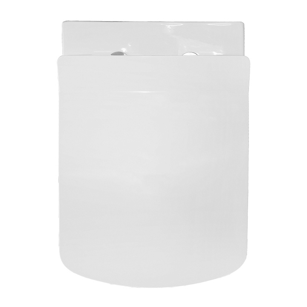 Унитаз подвесной Creo Ceramique Tours с сиденьем микролифт, белый (TO1100N+TO1001N)