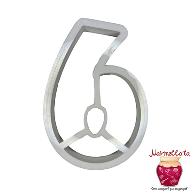 Вырубка пластиковая "Цифра 6" New (10 см)