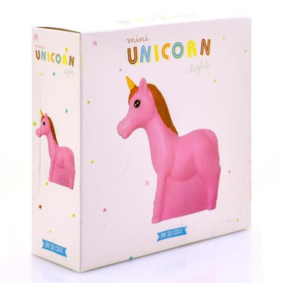 Ночник Единорог 16см 4 цвета микс кор