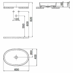 Раковина Creavit Loop 60 LP160-00CB00E-0000 белая