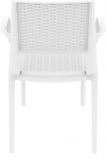 Кресло пластиковое плетеное Siesta Contract Capri, белый