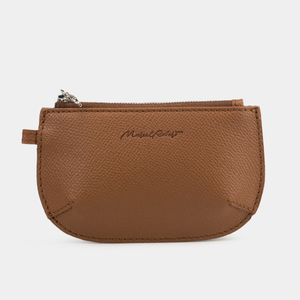 Ключница-кошелек Chatelain из кожи сафьяно, цвета карамель