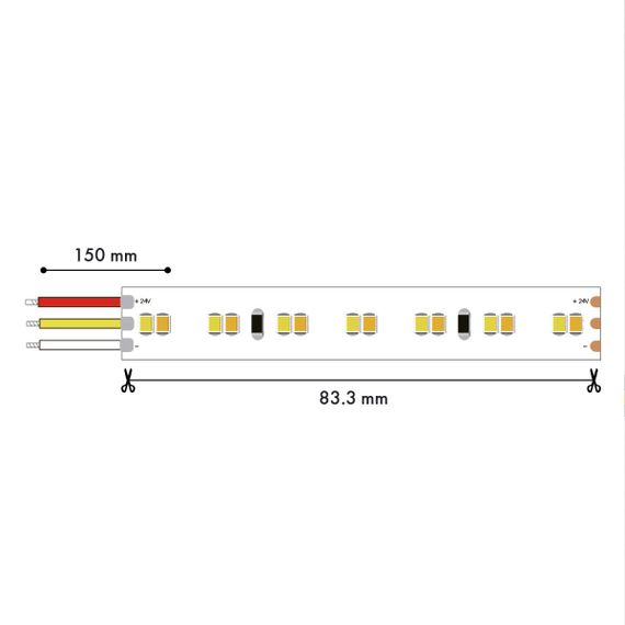 Лента светодиодная 5M SMD2835 19.8W/m 2700-6500K IP65 Favourite 2001-62065