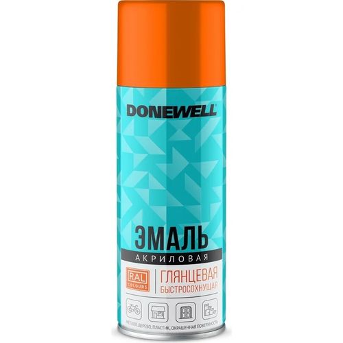Эмаль универсальная акриловая DONEWELL RAL 2004 оранжевая глянцевая 520 мл