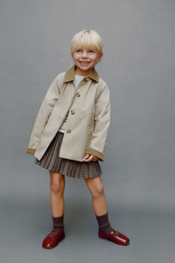 ZARA ЮБКА-ШОРТЫ ПЛИССЕ В КЛЕТКУ, РЫЖЕВАТО-КОРИЧНЕВЫЙ