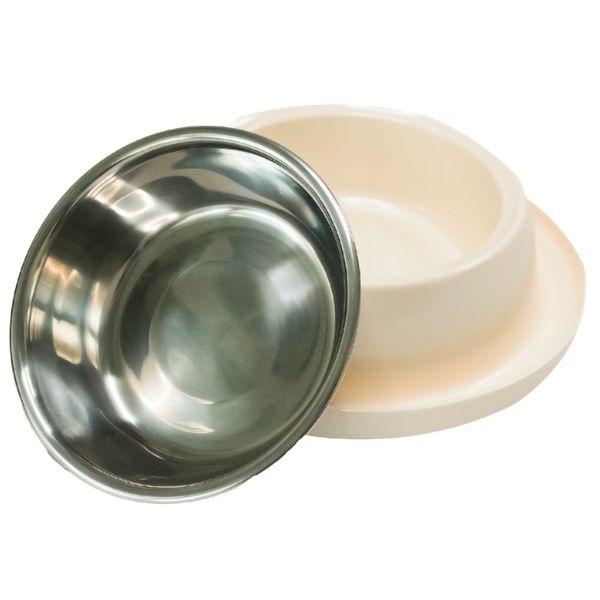 Миска SuperDesign на меламиновой подставке 400 мл, белая