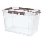 ЯЩИК ДЛЯ ХРАНЕНИЯ УНИВЕРСАЛЬНЫЙ С ЗАМКАМИ И РУЧКОЙ GRAND BOX, 290х180ММ, 6,65Л (Коричн