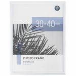 Рамка 30х40 см небьющаяся, багет 17,5 мм, пластик, BRAUBERG "Colorful", белая, 391242