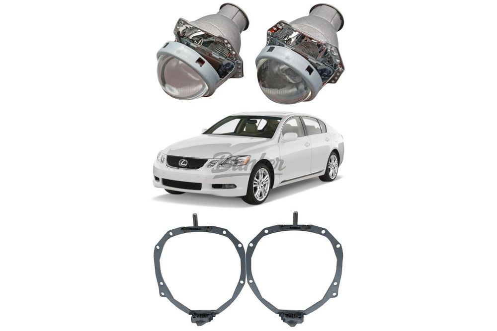 Готовый комплект для замены штатных линз с AFS Lexus GS III 2004-2011