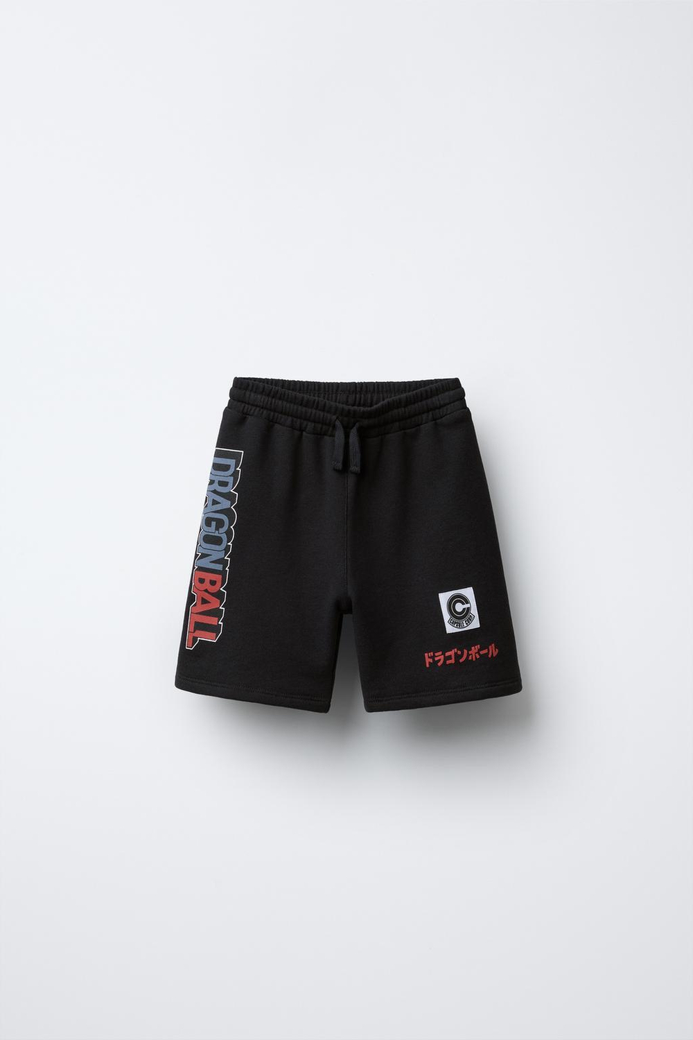 ZARA ШОРТЫ - БЕРМУДЫ С ПРИНТОМ DRAGON BALL ©, ТЕМНЫЙ АНТРАЦИТ