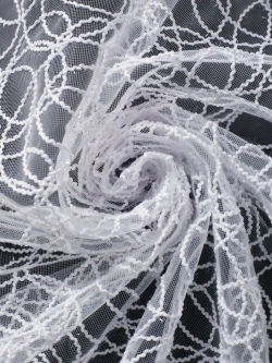 Тюль в спальню гостиную белый 500х250