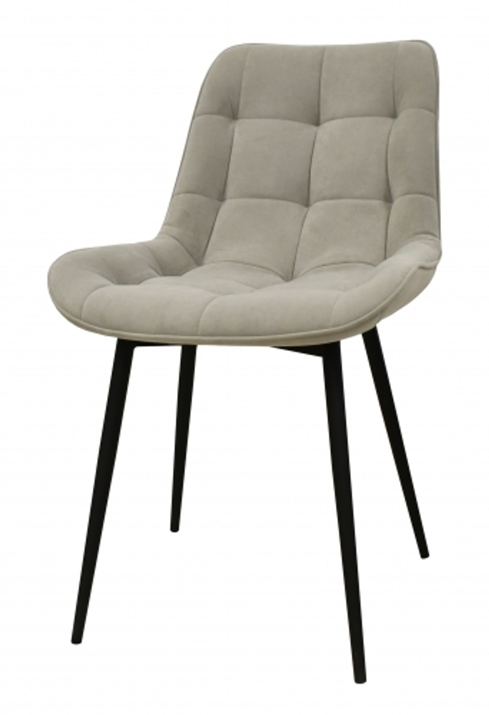 Стул "Флоренция" поворотный эмаль Черный Муар ткань велюр серый