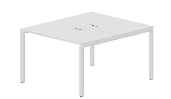 Составной стол Strike на 2 рабочих места 1180х1366х750мм (2 металлических аутлета)