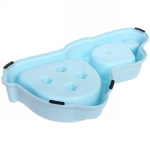 Миска пластиковая для медленного кормления с автопоилкой «Колор-Один дома» 33*18*17,5см 320мл цвет нежно-голубой