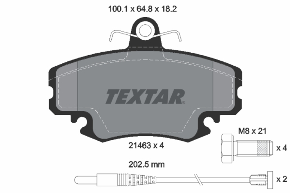 TEXTAR - 2146304-TET - Brake Pad Set, disc brake