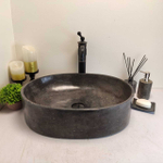 Раковина из мрамора Oval Black OM-60701 52*38*14