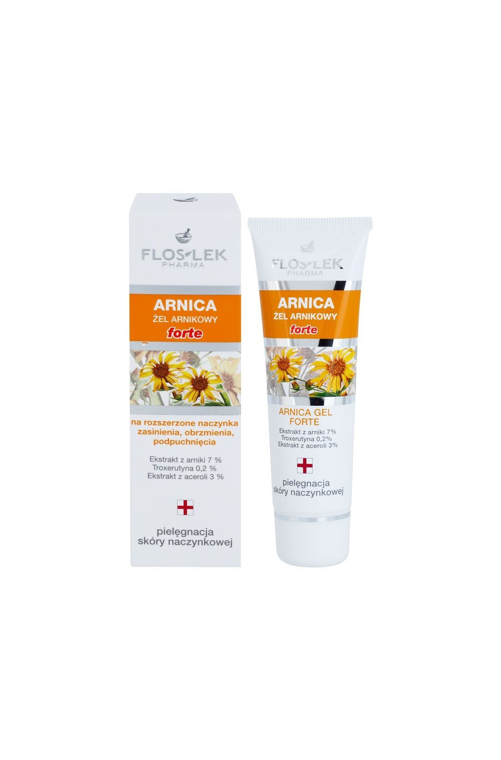 FlosLek Pharma Arnica Forte - успокаивающий гель для кожи, склонной к покраснениям /   50  ml  / GTIN 5905043004334