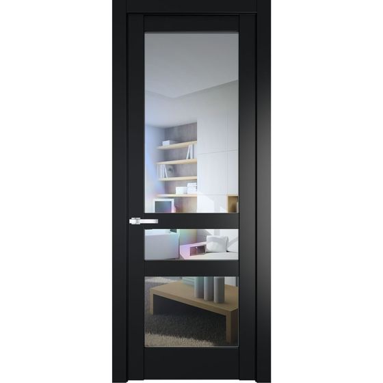 Межкомнатная дверь эмаль Profil Doors 3.5.2PD блэк остеклённая
