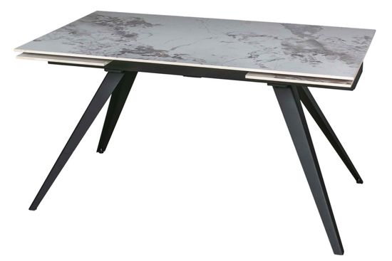 Стол "АСТИ" 140-220, керамика Patagonia глянцевый , опоры черный муар
