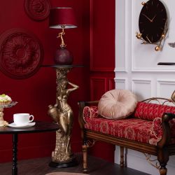 Подставка декоративная Девушка с кувшином №450 Бронза