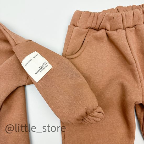 Комплект из футера с начесом "Over" шоколад