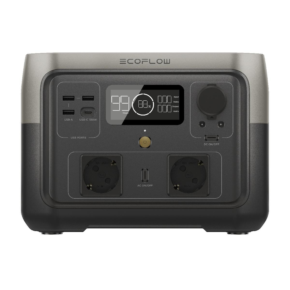 Портативная зарядная станция EcoFlow RIVER 2 Max, 500 Вт